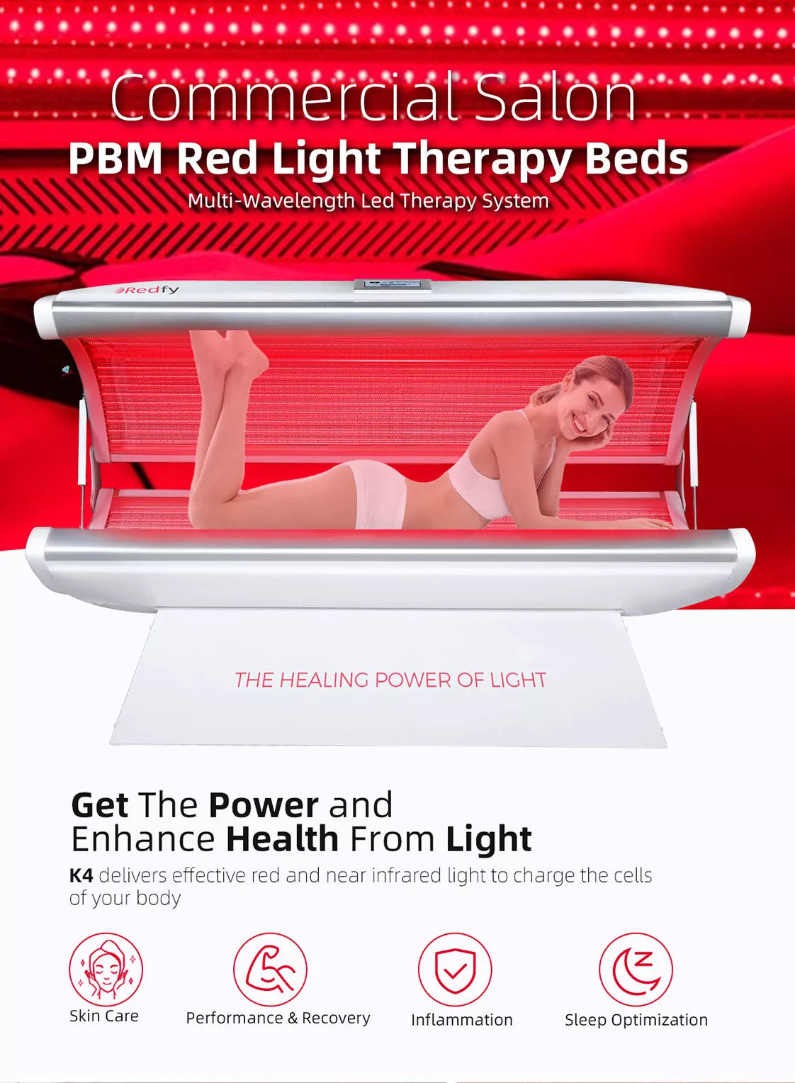Medical-Grade Red Light Therapy Bed