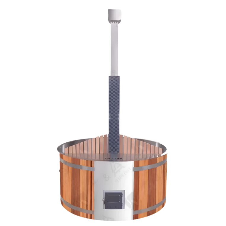 Dual Heating Wood Fired Hot Tub – Canadian Red Cedar