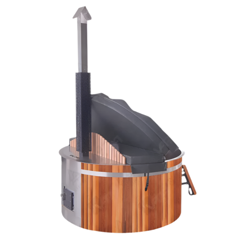 Dual Heating Wood Fired Hot Tub – Canadian Red Cedar