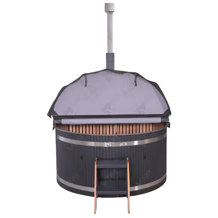 Dual Heating Wood Fired Hot Tub – Canadian Red Cedar